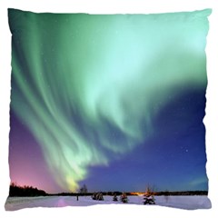 Aurora Borealis Alaska Space Standard Premium Plush Fleece Cushion Case (two Sides) by Ket1n9