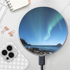 Aurora Borealis Lofoten Norway Wireless Fast Charger(white) by Ket1n9