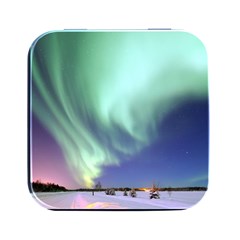 Aurora Borealis Alaska Space Square Metal Box (black) by Ket1n9