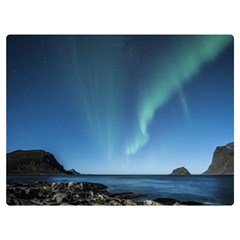 Aurora Borealis Lofoten Norway Two Sides Premium Plush Fleece Blanket (extra Small) by Ket1n9