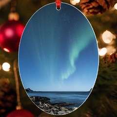 Aurora Borealis Lofoten Norway Uv Print Acrylic Ornament Oval by Ket1n9