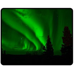 Aurora Borealis Northern Lights Two Sides Fleece Blanket (medium) by Ket1n9