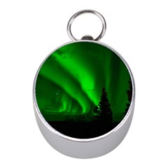 Aurora Borealis Northern Lights Mini Silver Compasses by Ket1n9