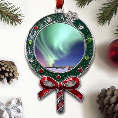 Aurora Borealis Alaska Space Metal X mas Lollipop With Crystal Ornament by Ket1n9