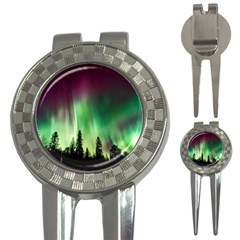 Aurora Borealis Northern Lights 3-in-1 Golf Divots by Ket1n9