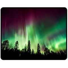 Aurora Borealis Northern Lights Two Sides Fleece Blanket (medium) by Ket1n9