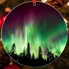 Aurora Borealis Northern Lights Uv Print Acrylic Ornament Round by Ket1n9