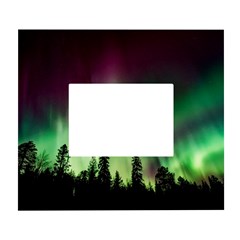 Aurora Borealis Northern Lights White Wall Photo Frame 5  X 7  by Ket1n9