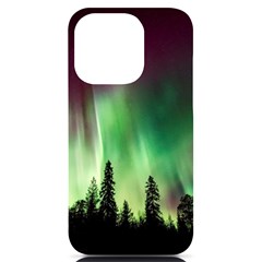 Aurora Borealis Northern Lights Iphone 14 Pro Black Uv Print Case by Ket1n9