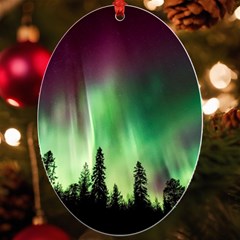 Aurora Borealis Northern Lights Uv Print Acrylic Ornament Oval by Ket1n9