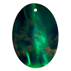 Northern Lights Plasma Sky Oval Ornament (two Sides) by Ket1n9