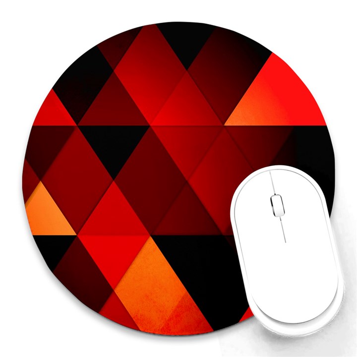 Abstract Triangle Wallpaper Round Mousepad