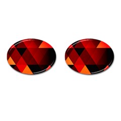 Abstract Triangle Wallpaper Cufflinks (oval) by Ket1n9