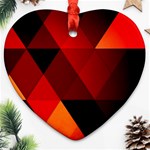 Abstract Triangle Wallpaper Heart Ornament (Two Sides) Front