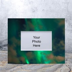 Northern Lights Plasma Sky White Tabletop Photo Frame 4 x6  by Ket1n9