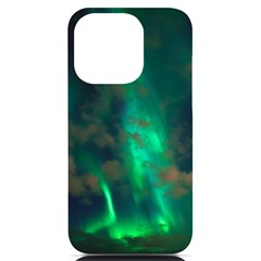 Northern Lights Plasma Sky Iphone 14 Pro Black Uv Print Case by Ket1n9