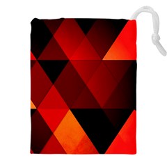 Abstract Triangle Wallpaper Drawstring Pouch (4xl) by Ket1n9