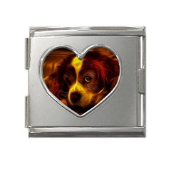 Cute 3d Dog Mega Link Heart Italian Charm (18mm) by Ket1n9