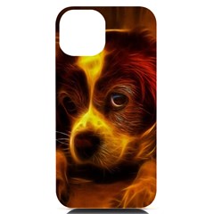 Cute 3d Dog Iphone 14 Black Uv Print Case by Ket1n9