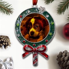 Cute 3d Dog Metal X mas Lollipop With Crystal Ornament by Ket1n9