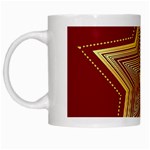 Christmas Star Seamless Pattern White Mug Left