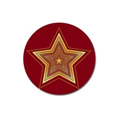 Christmas Star Seamless Pattern Magnet 3  (round) by Ket1n9