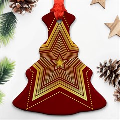 Christmas Star Seamless Pattern Christmas Tree Ornament (two Sides) by Ket1n9