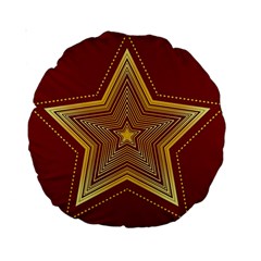 Christmas Star Seamless Pattern Standard 15  Premium Round Cushions by Ket1n9