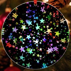 Christmas Star Gloss Lights Light UV Print Acrylic Ornament Round