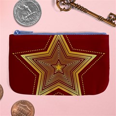 Christmas Star Seamless Pattern Large Coin Purse by Ket1n9