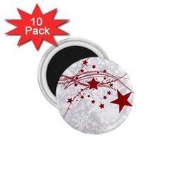 Christmas Star Snowflake 1 75  Magnets (10 Pack)  by Ket1n9