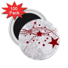 Christmas Star Snowflake 2 25  Magnets (100 Pack)  by Ket1n9