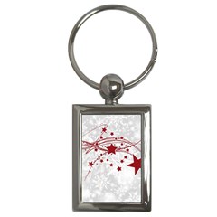 Christmas Star Snowflake Key Chain (rectangle) by Ket1n9