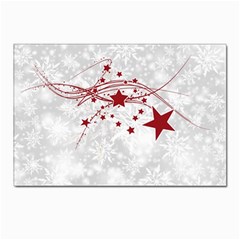 Christmas Star Snowflake Postcard 4 x 6  (pkg Of 10) by Ket1n9