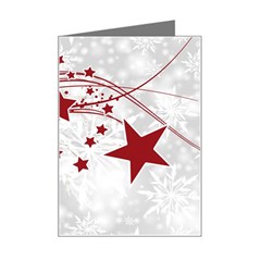 Christmas Star Snowflake Mini Greeting Card by Ket1n9