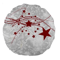 Christmas Star Snowflake Large 18  Premium Round Cushions by Ket1n9