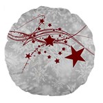 Christmas Star Snowflake Large 18  Premium Flano Round Cushions Front