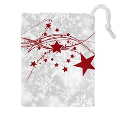 Christmas Star Snowflake Drawstring Pouch (4xl) by Ket1n9