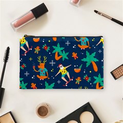 Colorful Funny Christmas Pattern Cosmetic Bag (medium) by Ket1n9