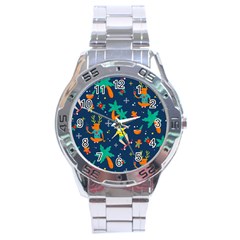 Colorful Funny Christmas Pattern Stainless Steel Analogue Watch by Ket1n9