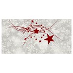 Christmas Star Snowflake Banner and Sign 4  x 2  Front