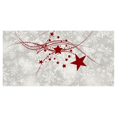 Christmas Star Snowflake Banner And Sign 8  X 4  by Ket1n9