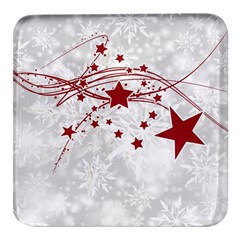 Christmas Star Snowflake Square Glass Fridge Magnet (4 Pack) by Ket1n9