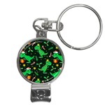 Christmas Funny Pattern Dinosaurs Nail Clippers Key Chain Front