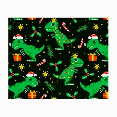 Christmas Funny Pattern Dinosaurs Small Glasses Cloth by Ket1n9