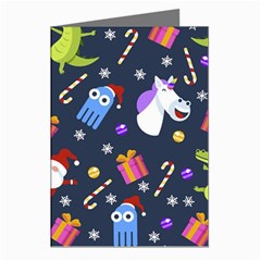 Colorful Funny Christmas Pattern Greeting Cards (pkg Of 8) by Ket1n9