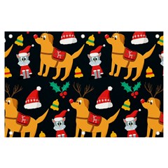 Funny Christmas Pattern Background Banner And Sign 6  X 4  by Ket1n9