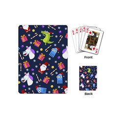 Colorful Funny Christmas Pattern Playing Cards Single Design (mini) by Ket1n9