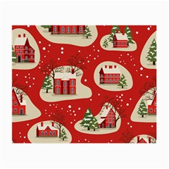 Christmas New Year Seamless Pattern Small Glasses Cloth by Ket1n9