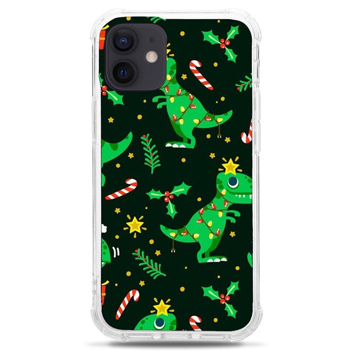 Christmas Funny Pattern Dinosaurs iPhone 12 mini TPU UV Print Case	